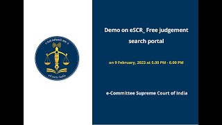 Demo on eSCR Free Judgement Search Portal;?>